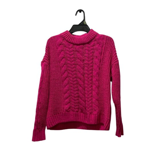 Girl's WN CHENILLE CABLE SW, Wonder nation, XL (14-16), Magenta, NWOT - Picture 2 of 5